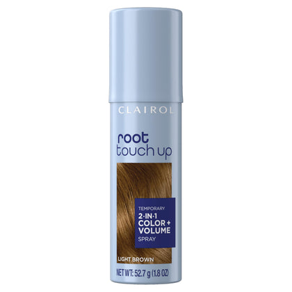 Clairol Root Touch-Up Color + Volume Temporary Spray Light Brown front view