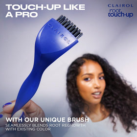 Clairol Root Touch Up dye on hair strands