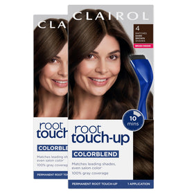 Clairol Root Touch Up Permanent Hair Dye 4 Dark Brown front view