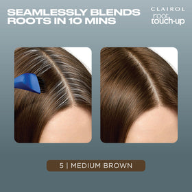 Clairol Root Touch Up Permanent Hair Dye 5 Medium Brown box side view