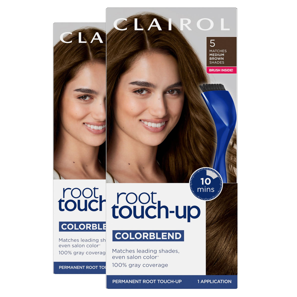 Clairol Root Touch Up Permanent Hair Dye 5 Medium Brown pack front view