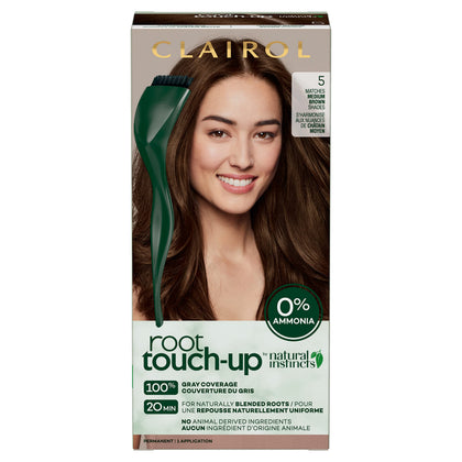 Clairol Root Touch-Up Permanent Hair Dye 5 Medium Brown packaging front view