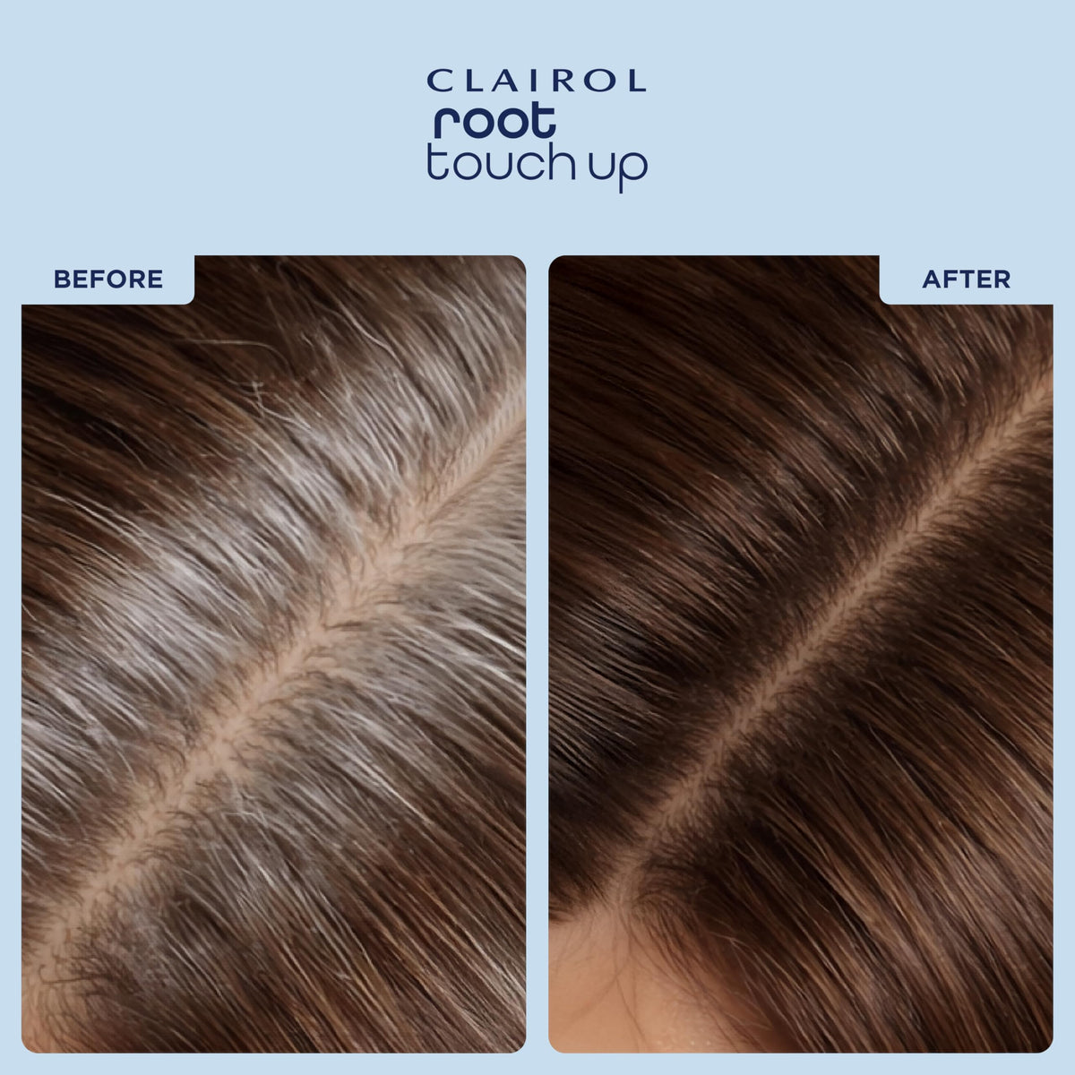 Clairol Root Touch-Up Powder Medium Brown shade swatch