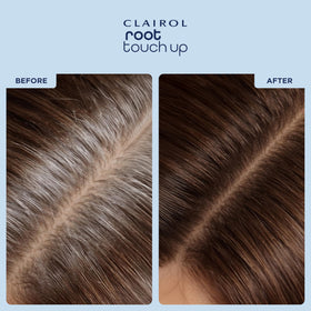 Clairol Root Touch-Up Powder Medium Brown shade swatch