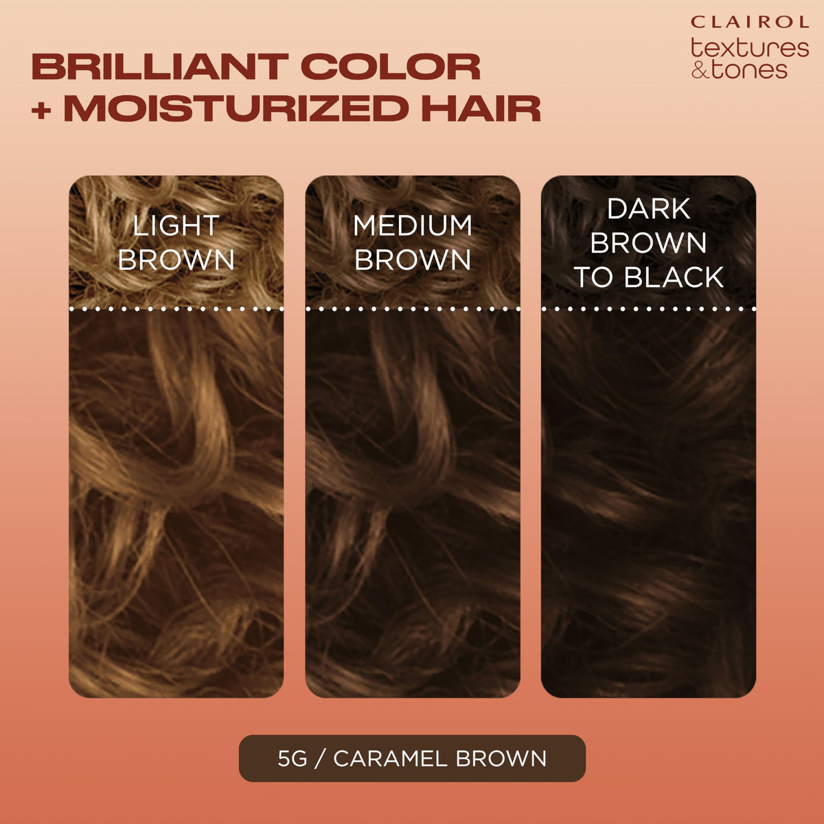 Clairol Textures & Tones hair dye application process