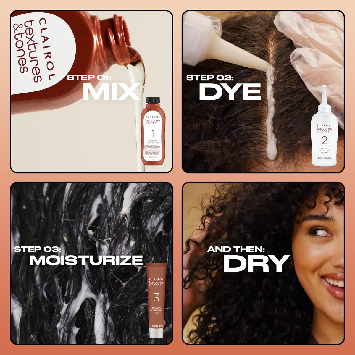 Clairol Textures & Tones hair dye ingredients list