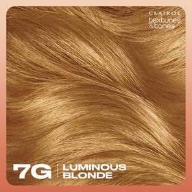 Clairol Textures & Tones Luminous Blonde hair on model