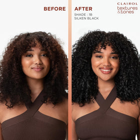 Clairol Textures & Tones packaging with hair dye and moisturising mask
