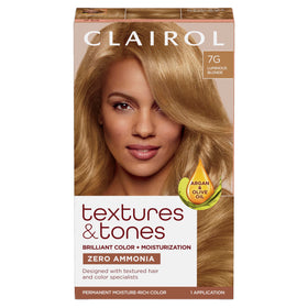 Clairol Textures & Tones Permanent Hair Dye Luminous Blonde packaging front view