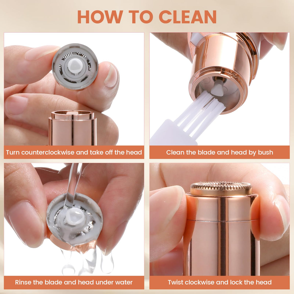 claities Facial Hair Remover lifestyle use on cheeks