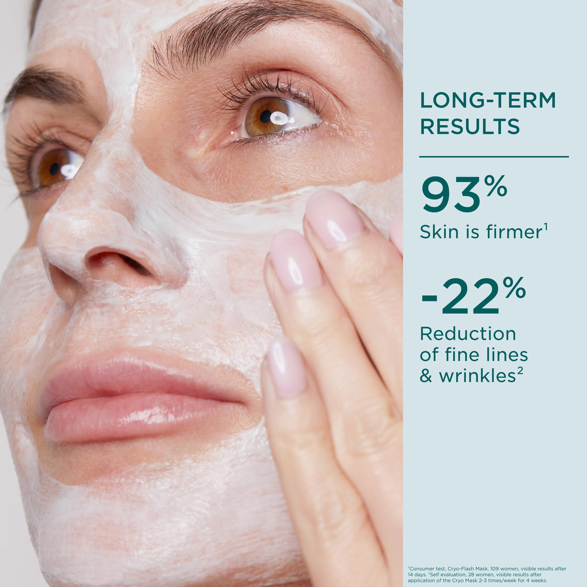 CLARINS Cryo-Flash Face Mask on a bathroom counter