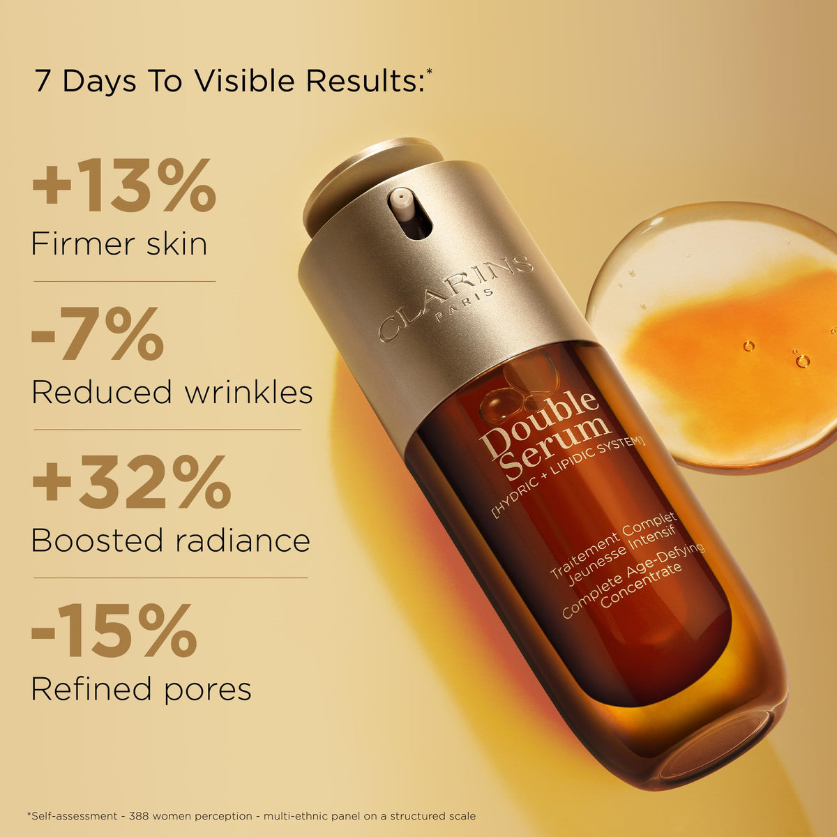 CLARINS DOUBLE SERUM 1.7 Fl Oz bottle side view