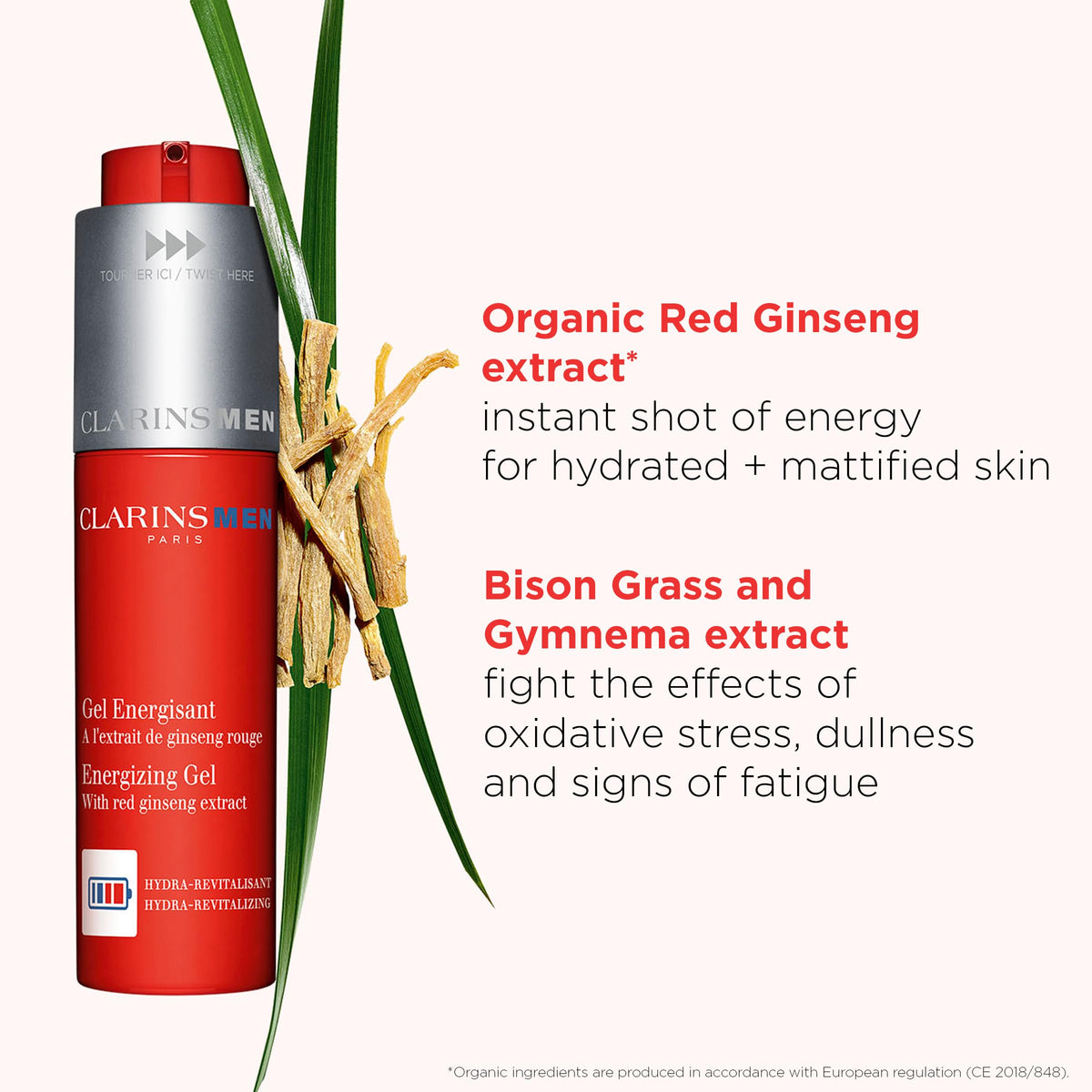 CLARINS Energizing Gel Moisturizer side view showing packaging