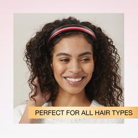 Classic red headband from Conair Beauty set