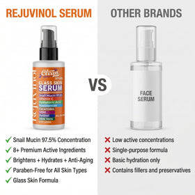 Clean Beauty Snail Mucin Serum application on face