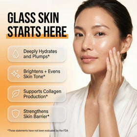 Clean Beauty Snail Mucin Serum back view with ingredient list