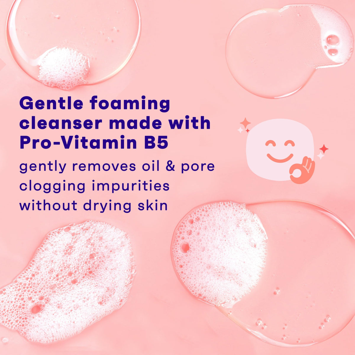 Clean & Clear Essentials Foaming Facial Cleanser lathered on hands
