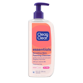 Clean & Clear Essentials Oil-Free Foaming Facial Cleanser front view 8 fl oz