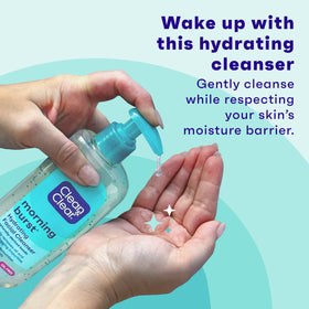 Clean & Clear facial cleanser bottle side view