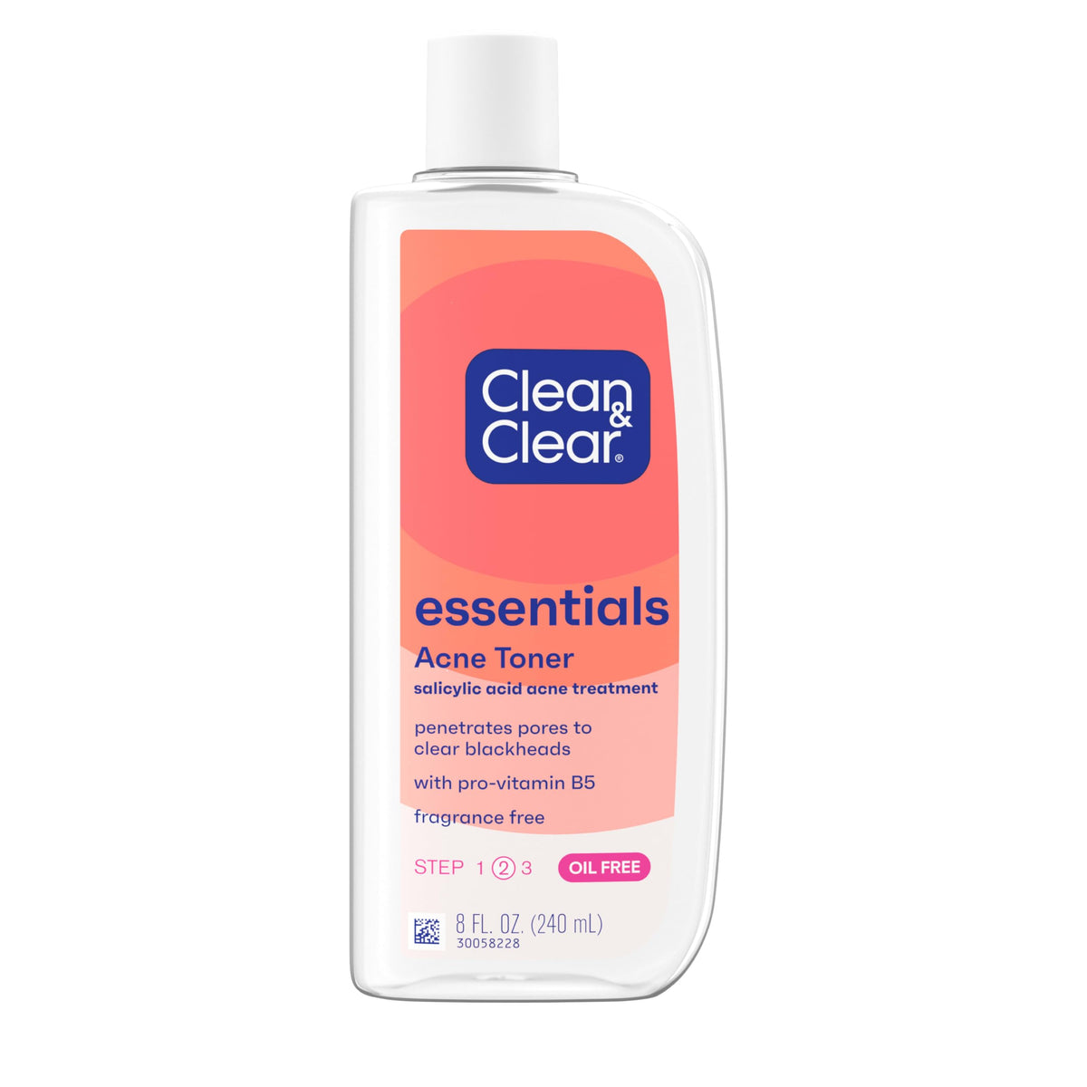 Clean & Clear Oil-Free Acne Toner 8 fl. oz front view