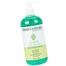 Clean + Easy Post Waxing Aloe Vera Gel 16 oz front view