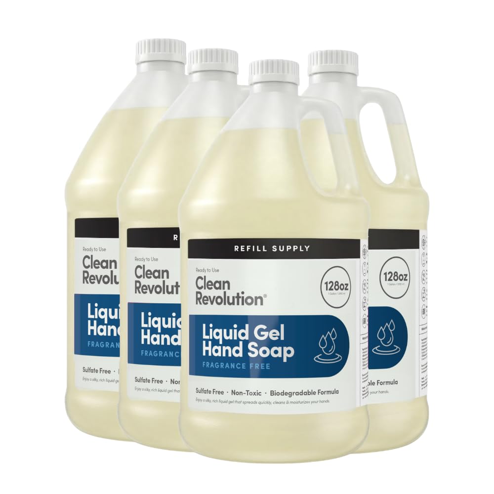 Clean Revolution 128 Fl Oz Liquid Gel Hand Soap refill front view