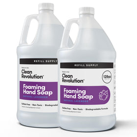 Clean Revolution Foaming Hand Soap Refill 128 Fl Oz in natural lavender scent