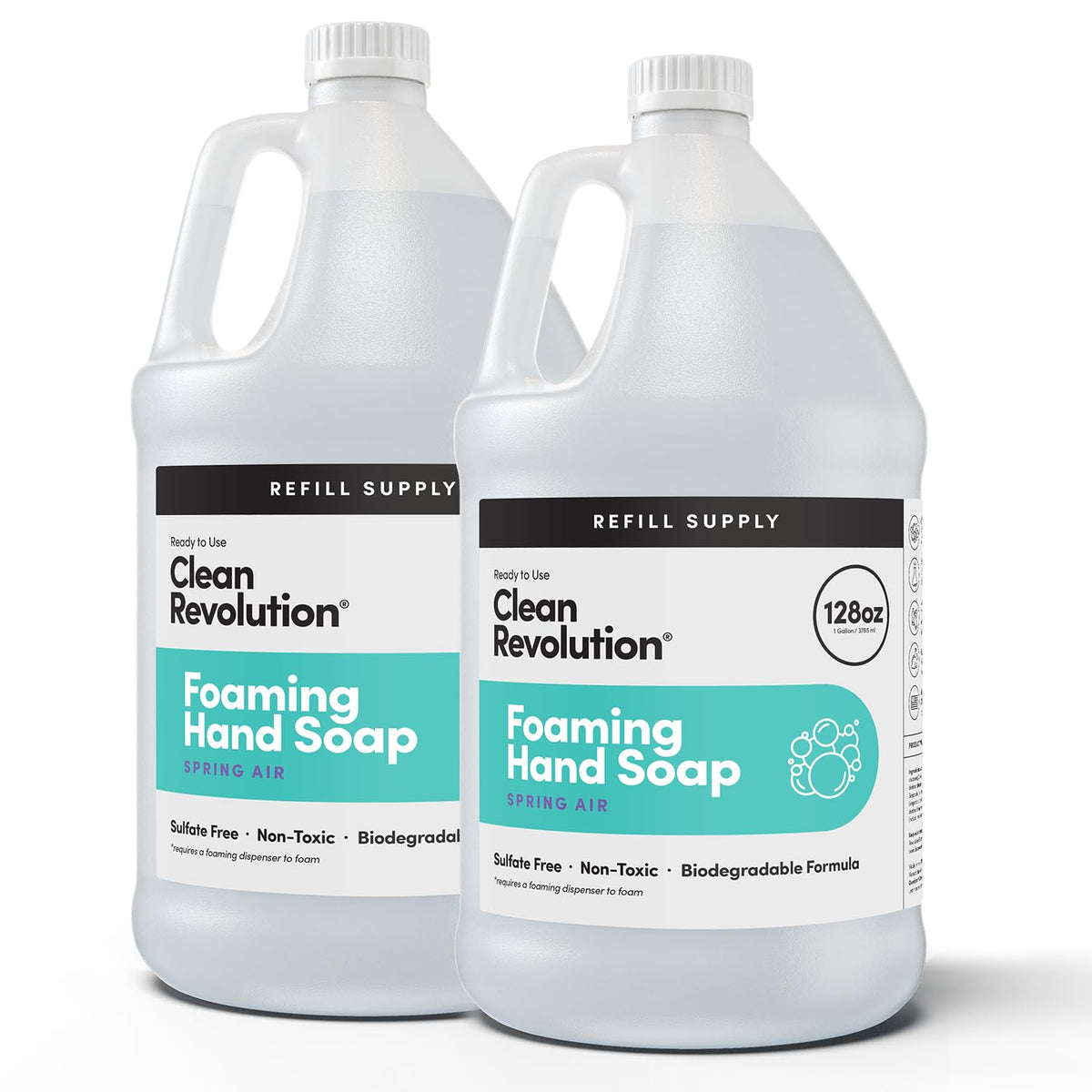 Clean Revolution Foaming Hand Soap Refill 128 Fl Oz Spring Air front view
