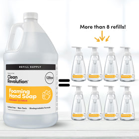 Clean Revolution Foaming Hand Soap Refill 128oz Dreamy Citrus back view