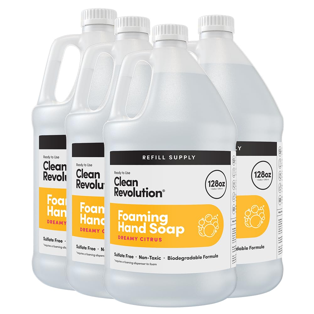 Clean Revolution Foaming Hand Soap Refill 128oz Dreamy Citrus front view