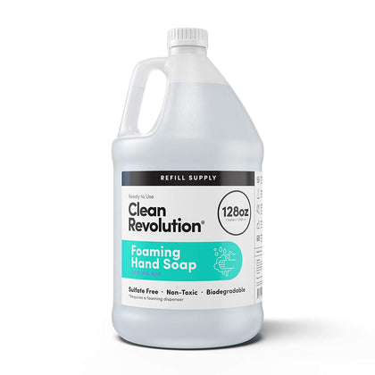 Clean Revolution Foaming Hand Soap Refill 128oz Spring Air front view