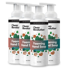 Clean Revolution Foaming Hand Soap Refill 14 oz Geranium Mint front view