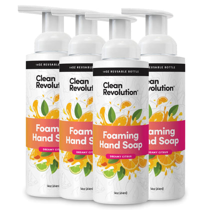 Clean Revolution Foaming Hand Soap Refill Dreamy Citrus 14 oz pack front view
