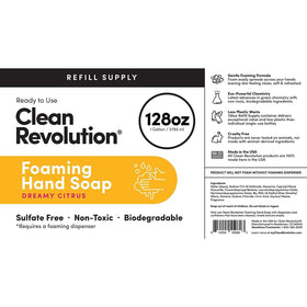 Clean Revolution Foaming Hand Soap Refill on a kitchen countertop