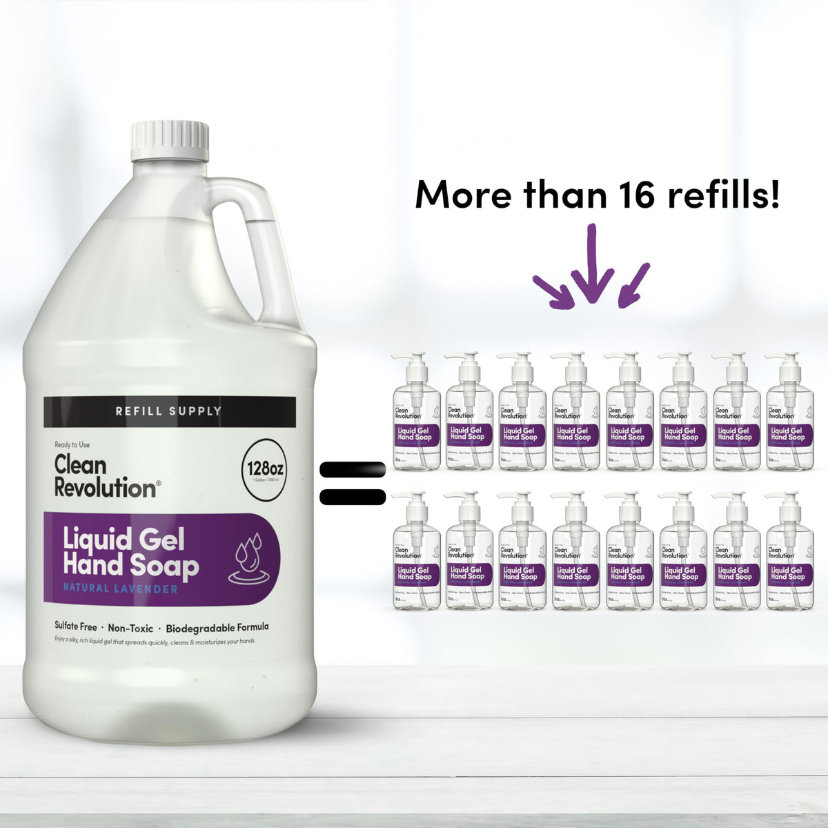 Clean Revolution Lavender hand soap refill packaging