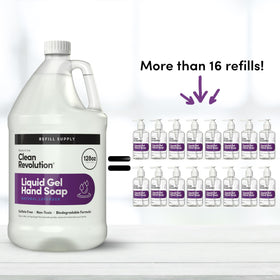 Clean Revolution Lavender hand soap refill packaging