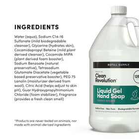 Clean Revolution Liquid Gel Hand Soap 128 Fl Oz refill option