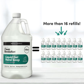 Clean Revolution Liquid Gel Hand Soap 128 Fl Oz side view