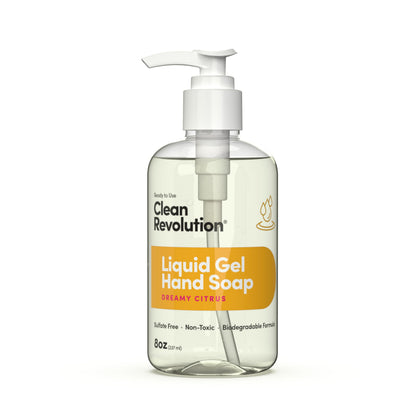 Clean Revolution Liquid Gel Hand Soap 8 Fl Oz front view