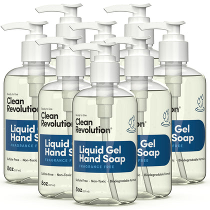 Clean Revolution Liquid Gel Hand Soap 8 Fl Oz front view