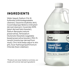 Clean Revolution Liquid Gel Hand Soap eco-friendly label