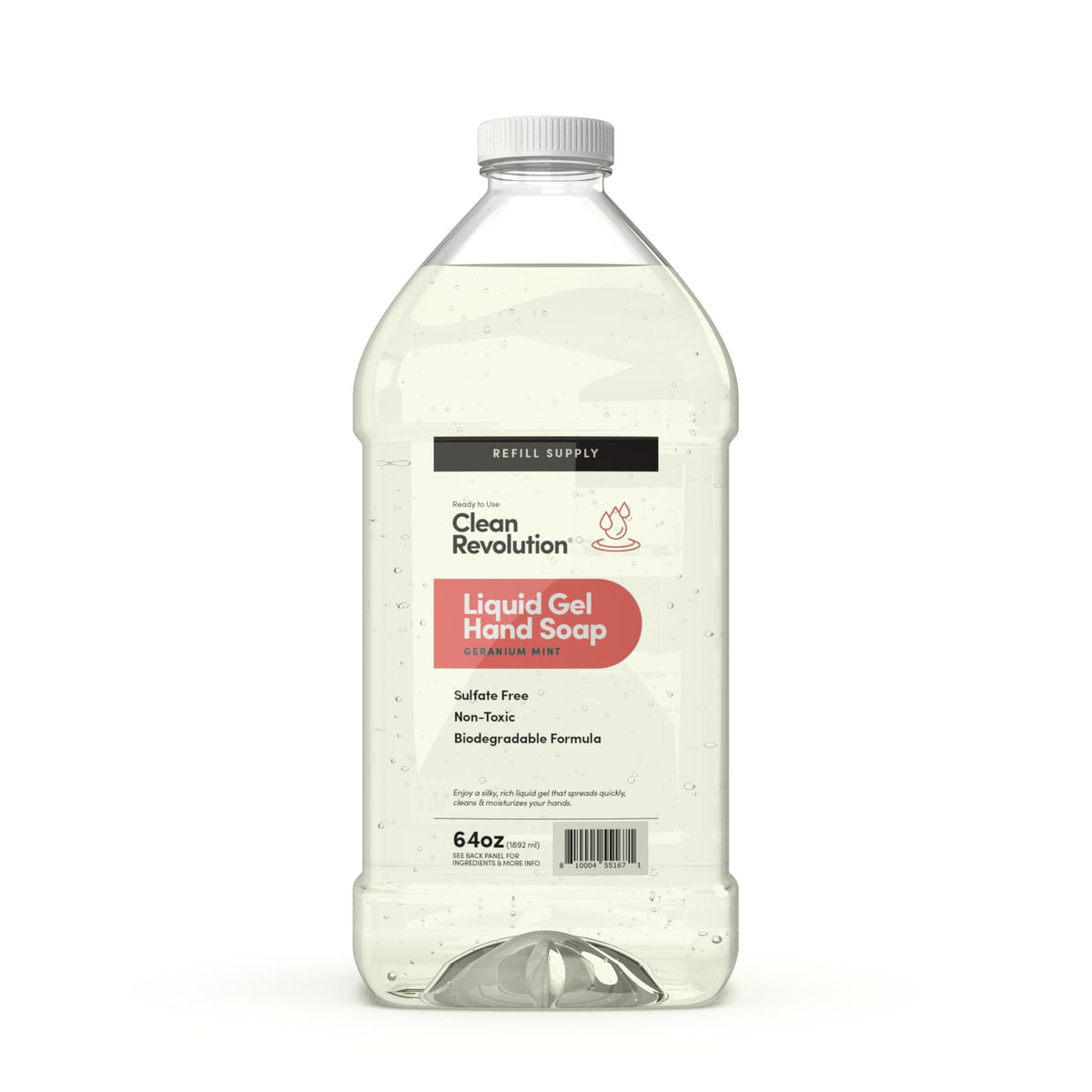 Clean Revolution Liquid Gel Hand Soap Refill 64 Fl Oz front view
