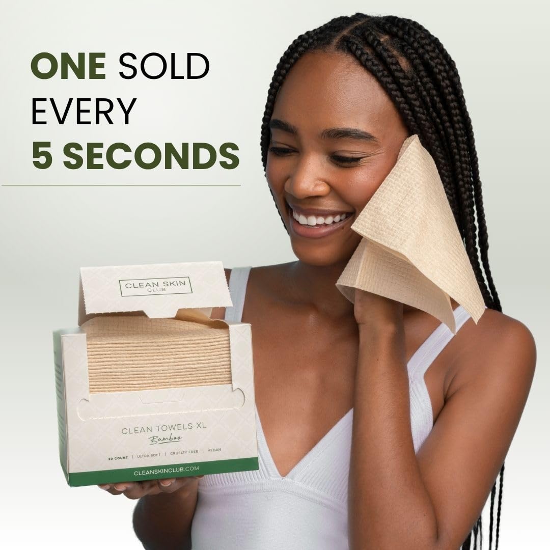 CLEAN SKIN CLUB Bamboo Viscose Clean Towels XL lifestyle scene
