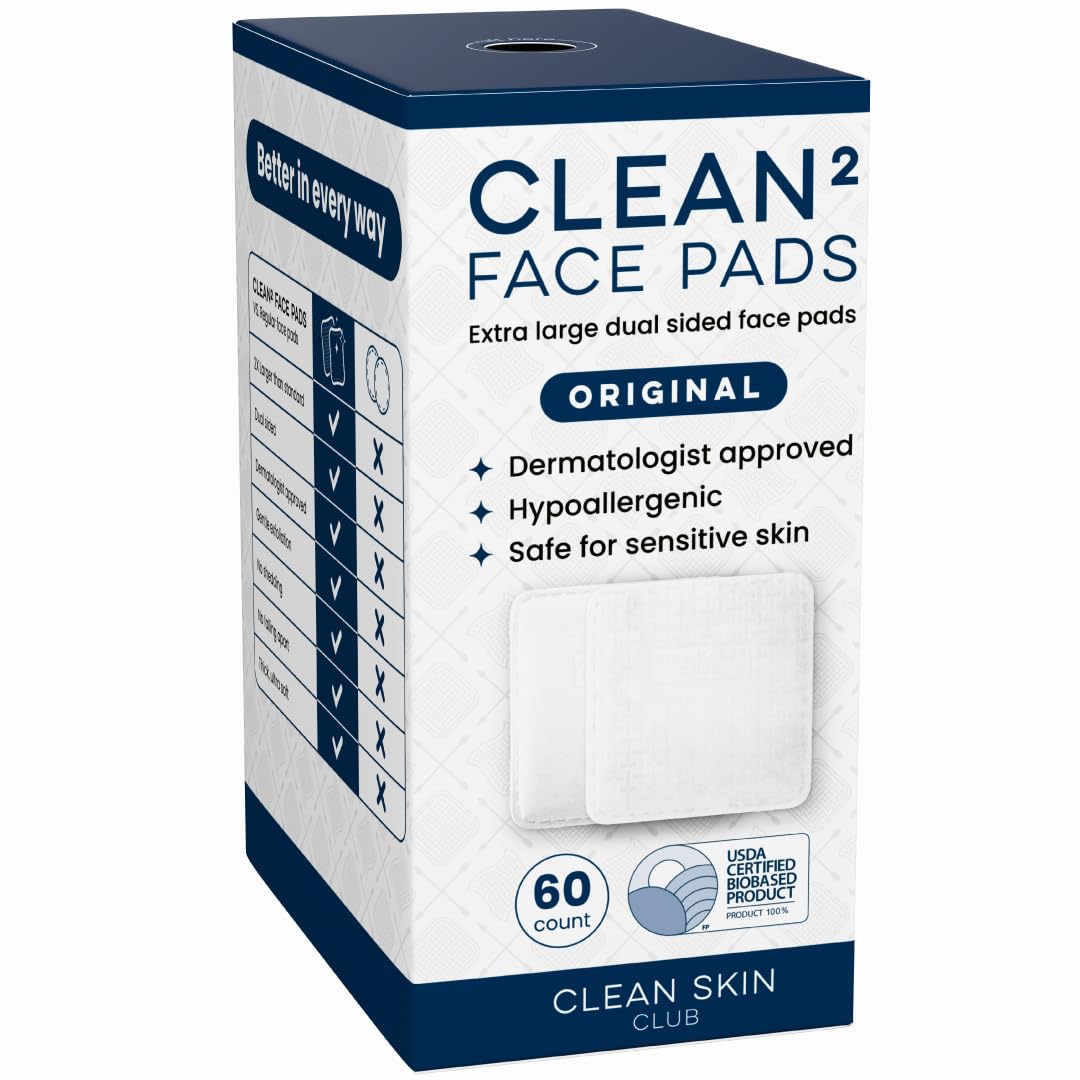 CLEAN SKIN CLUB Clean² Pads 2.0 front view with packaging
