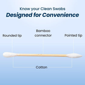 CLEAN SKIN CLUB Clean Swabs 500CT dual-sided swab close-up
