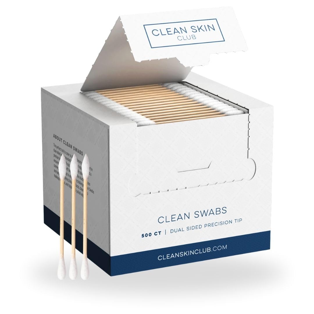 CLEAN SKIN CLUB Clean Swabs 500CT front view with packaging