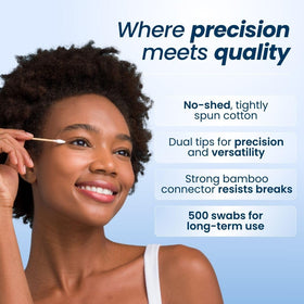 CLEAN SKIN CLUB Clean Swabs 500CT pointed tip for precise application