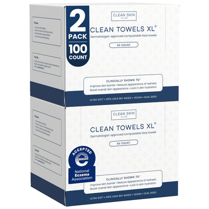 CLEAN SKIN CLUB Clean Towels XL® front view packaging
