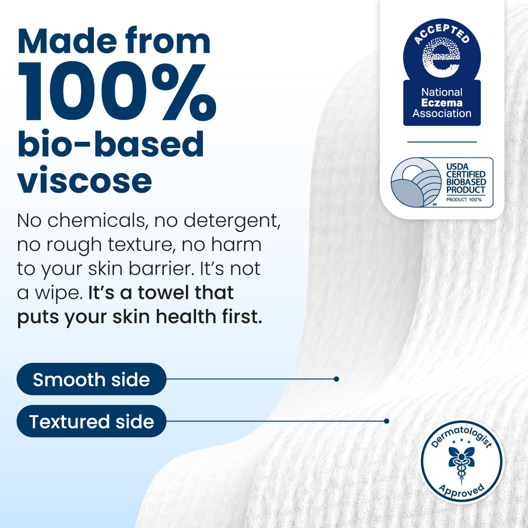 CLEAN SKIN CLUB Clean Towels XL® stacked for easy access
