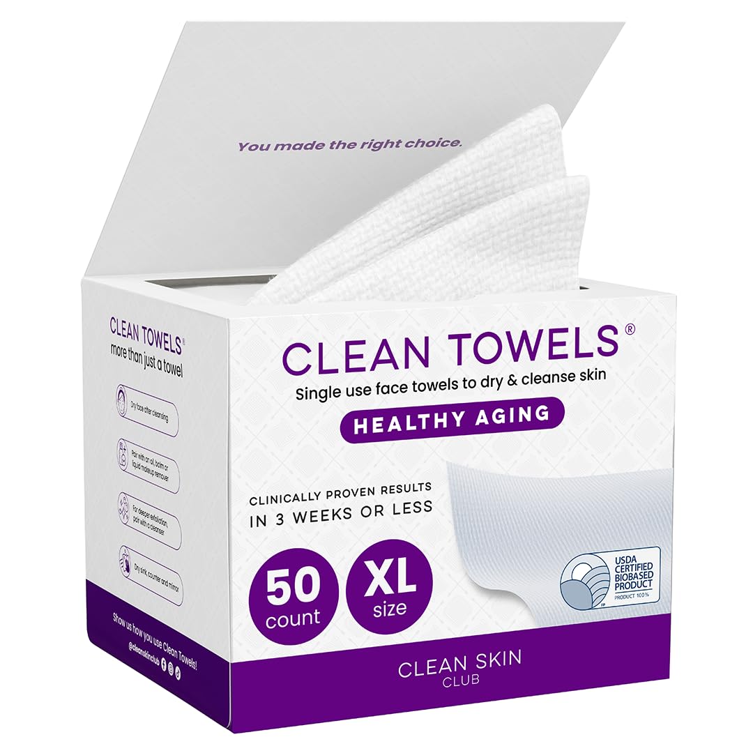 CLEAN SKIN CLUB Healthy Aging Clean Towels XL front view packaging